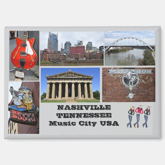 Nashville Tennessee Magneet (Voorkant)