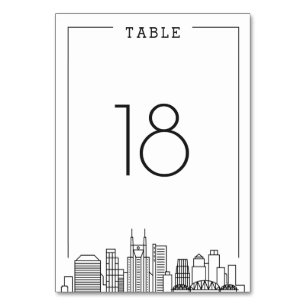 Nashville, Tennessee Mariage Numéro de table