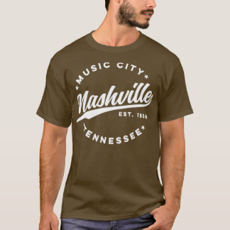  Nashville Tennessee Music City Retro Verenigde St T-shirt