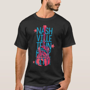 Nashville Tennessee Music City Usa Est 1779 Roze G T-shirt