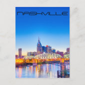Nashville Tennessee nachtskyline Briefkaart (Voorkant)
