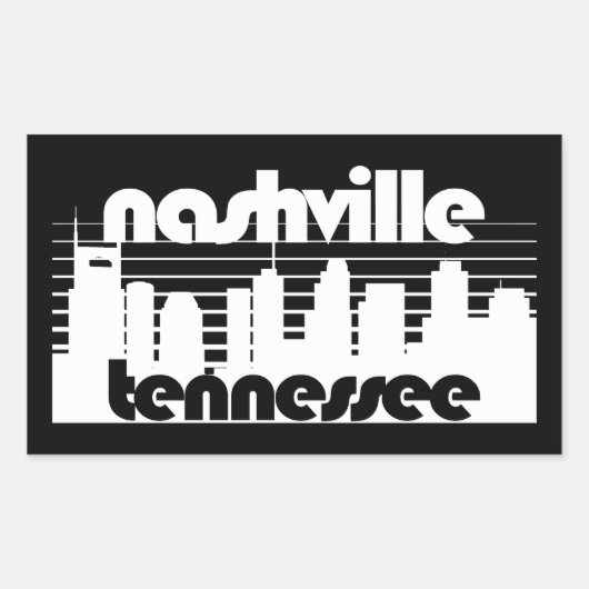 Nashville Tennessee Rechthoekige Sticker (Voorkant)