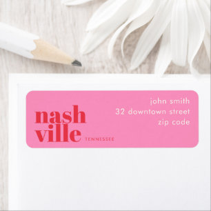 Nashville Tennessee Retouradreslabel Etiket