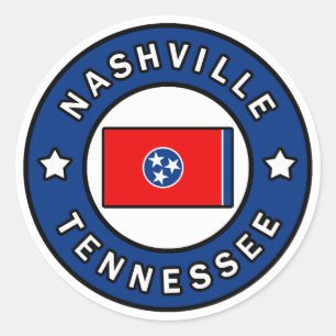Nashville Tennessee Ronde Sticker