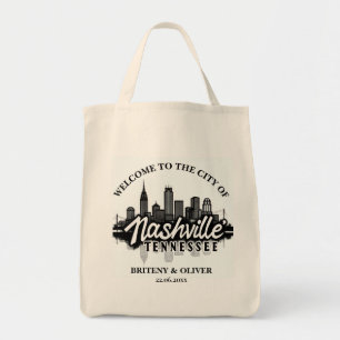 Nashville Tennessee Silhouette Bestemming Trouwen Tote Bag