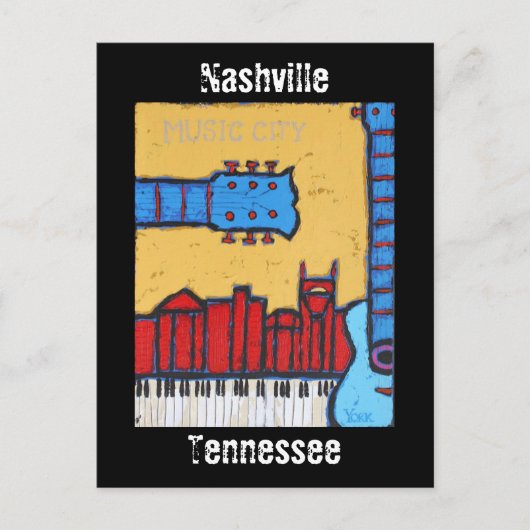Nashville, Tennessee skyline briefkaart (Voorkant)