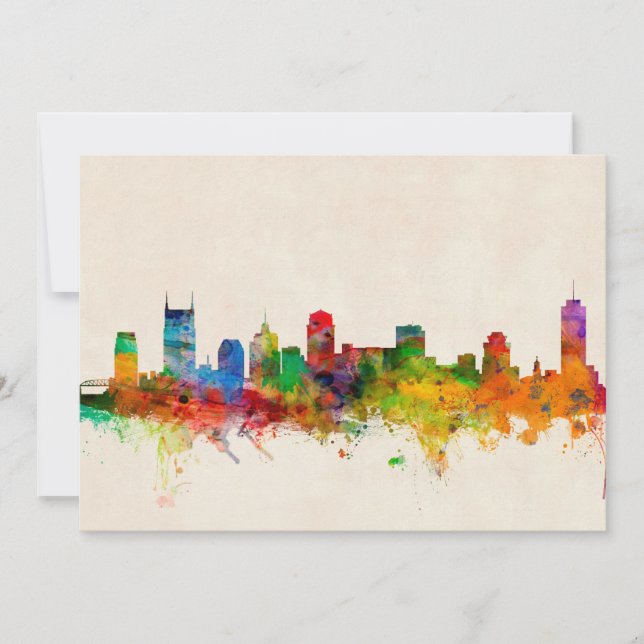 Nashville Tennessee Skyline Cityscape (Voorkant)