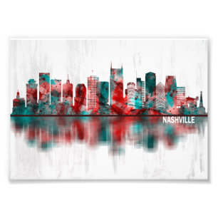 Nashville Tennessee Skyline Foto Afdruk