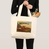 Nashville Tennessee Skyline Grote Tote Bag (Voorkant (product))
