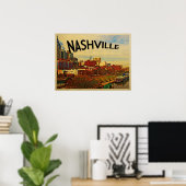 Nashville Tennessee Skyline Poster (Thuiskantoor)