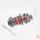 Nashville Tennessee Skyline Rechthoekige Sticker (Envelop)