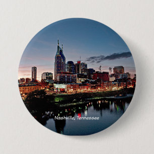 Nashville, Tennessee skyline Ronde Button 7,6 Cm