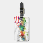 NASHVILLE, TENNESSEE SKYLINE SP - BAGAGELABEL (Voorkant verticaal)