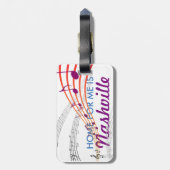 NASHVILLE, TENNESSEE SKYLINE SP - BAGAGELABEL (Achterkant verticaal)