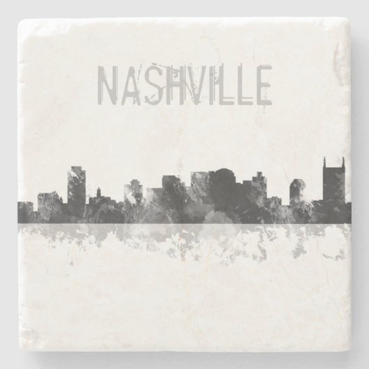 NASHVILLE, TENNESSEE SKYLINE STENEN ONDERZETTER (Voorkant)