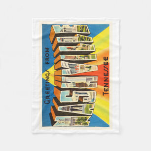 Nashville Tennessee TN Old Vintage Travel Souvenir Fleece Deken