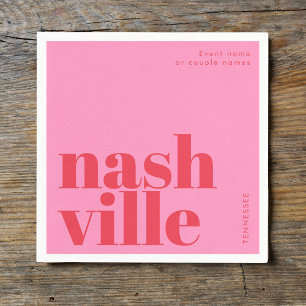Nashville Tennessee typografie feestje Papieren Se Servet