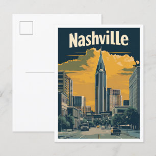 Nashville Tennessee US Vintage Travel Illustratie Briefkaart