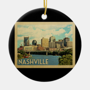 Nashville Tennessee Vintage Travel Keramisch Ornament