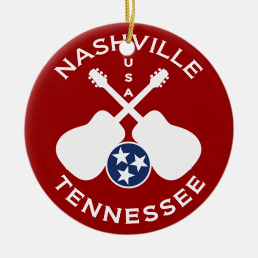 Nashville, Tennessee VS Keramisch Ornament (Voorkant)