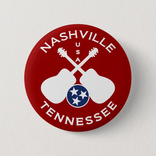 Nashville, Tennessee VS Ronde Button 5,7 Cm (Voorkant)