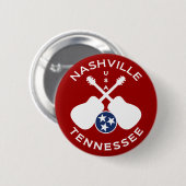 Nashville, Tennessee VS Ronde Button 5,7 Cm (Voorkant /achterkant)