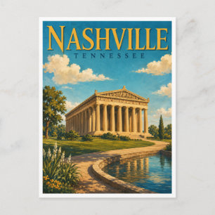 Nashville Tennessee Watercolor GeoSaga Briefkaart