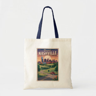 Nashville Tennessee Zuidelijke Weg Reizen Kunst Tote Bag