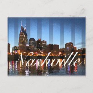 Nashville, TN Downtown Night Scene Briefkaart