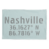 Nashville TN Latitude Longitude Kussensloop (Achterkant)