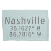 Nashville TN Latitude Longitude Kussensloop (Voorkant)