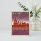 Nashville, TN - Night Skyline Briefkaart (Staand voorkant)