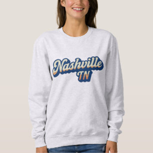 Nashville TN Retro Sunset Script Design – Trui