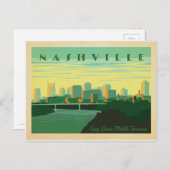 Nashville, TN - Skyline Briefkaart (Voorkant / Achterkant)
