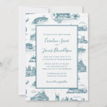 Nashville Toile Twilight Blue op Wit