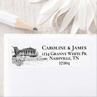 Nashville Toile Zwart en Wit Etiket