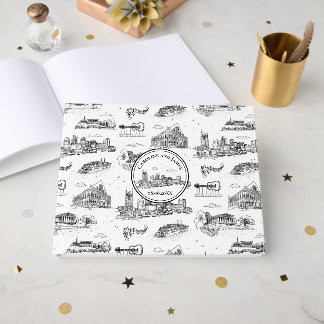 Nashville Toile Zwart en Wit Gastenboek
