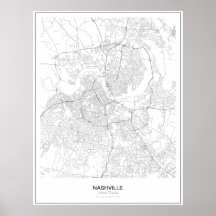 Nashville, US Minimalist Map Poster