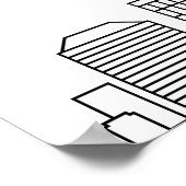 Nashville Wedding | 12 Tabel Zetel Poster (Hoek)