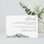 Nashville Wedding Hotel Kamer Blok Details Klein Informatiekaartje (Staand voorkant)