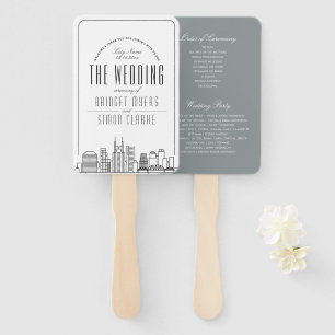 Nashville Wedding   Weddenschap-programma Hand Fan Handwaaier