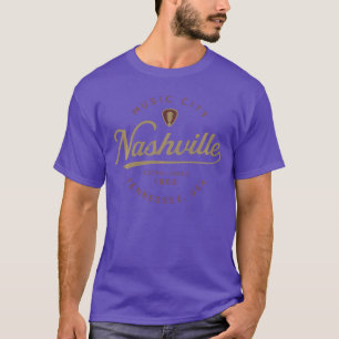 NashvilleTennessee Music City Gitaar Country Muzie T-shirt