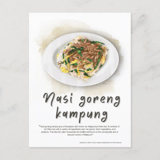 Nasi Goreng Fried Rice Maleisië Feestdagenkaart