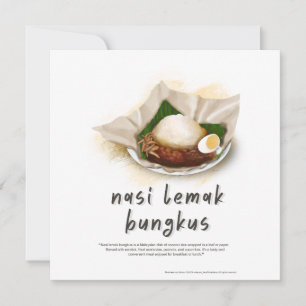 Nasi Lemak Bungkus Maleisië Feestdagenkaart