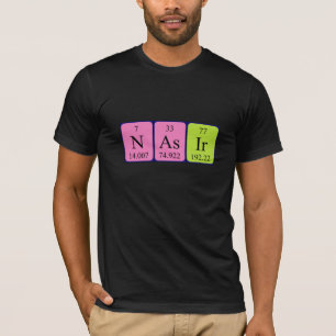 Nasig periodiek lijstnaamshirt t-shirt