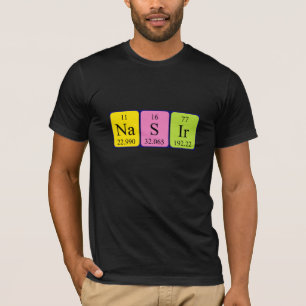 Nasig periodiek lijstnaamshirt t-shirt