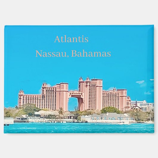 Nassau, Bahamas Atlantis Collectible Magnet (Recto)