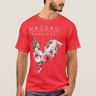 Nassau Bahamas Bloem Hibiscus Kip Lover Souve T-shirt