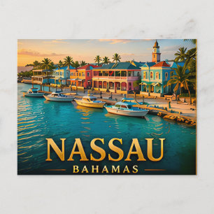 Nassau Bahama's Caribisch Eiland Ontsnapping Kijk Briefkaart