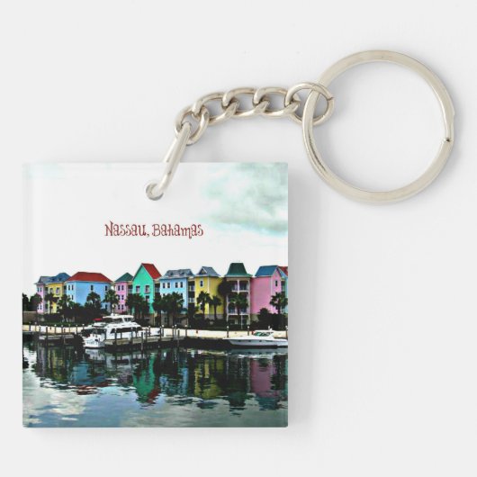 Nassau, Bahama's foto Sleutelhanger (Achterkant)